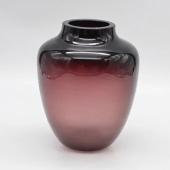 MURANO DESIGNERVASE, STUDIOGLAS, AMETHYST-FARBE, ITALIEN, UM 1950.