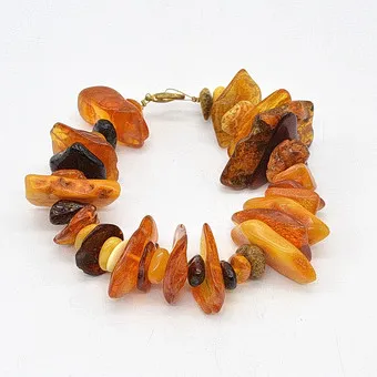 Butterscotch barnsteen armband, natuurlijk, met sluiting, ca. 23 cm, vintage.