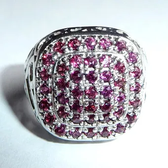 Ring 925 Silber Rhodolith Granat.
