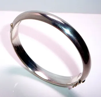 Andreas Daub Vintage, Armreif Klapp Scharnier 925 Sterling Silber.