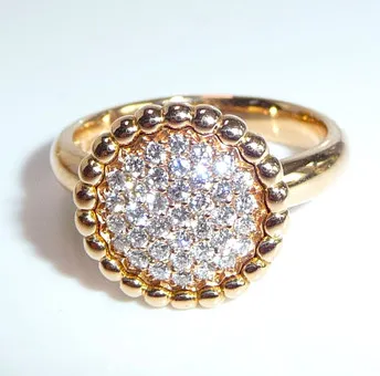 Ring 750 roségoud, 0,35 ct diamanten