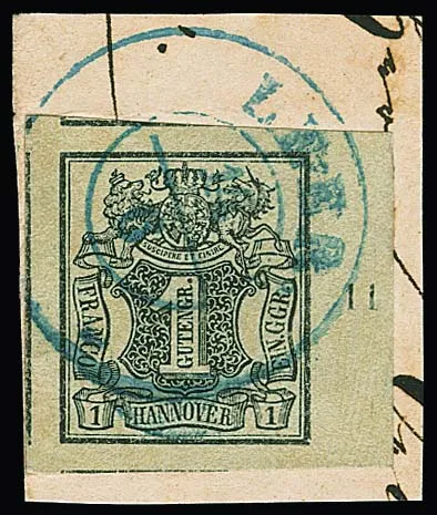 1 Ggr. brun-vert/gris-vert, géant de coupe, à droite du bord avec numéro de rangée "11", tous les autres côtés marques annexes (!), sur lettre de luxe avec K2 "Leer", pièce exceptionnelle!