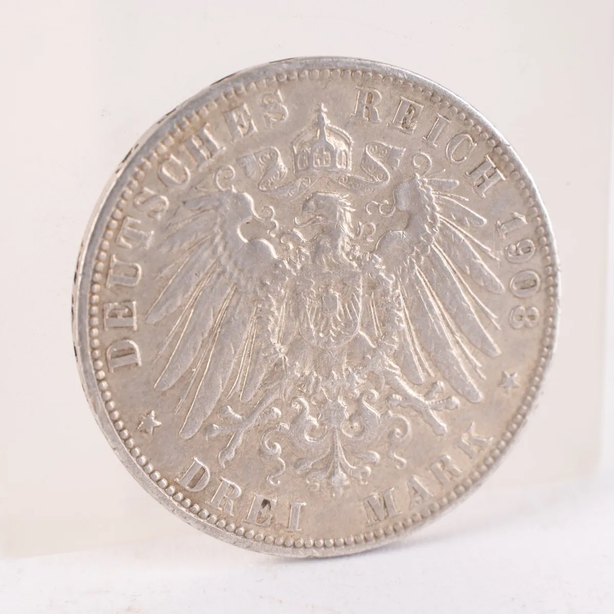3 Mark - Hamburg - 1908 - J - ss/vz. Silber.