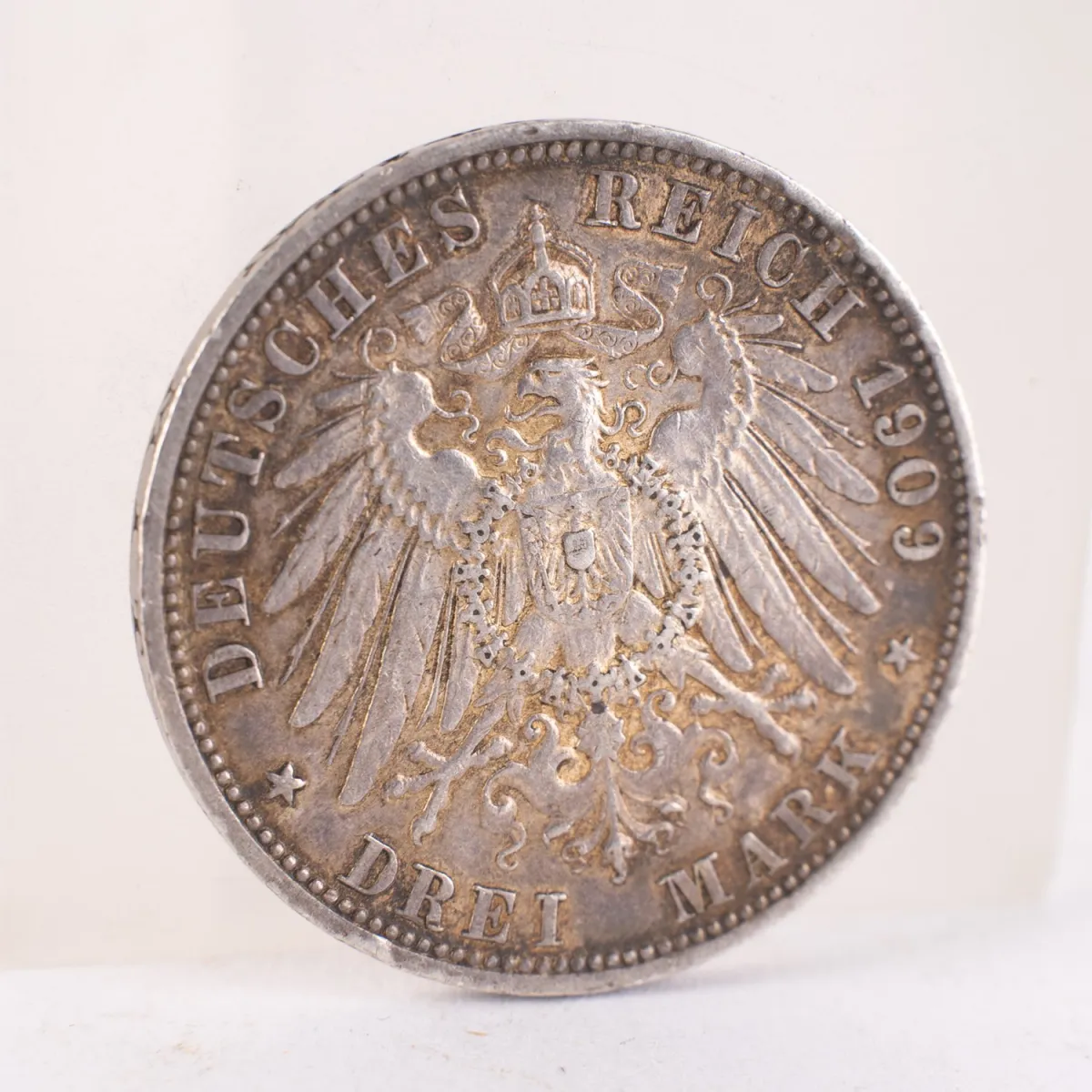 3 Mark - Preussen - 1909 - A - ss/vz Silber.