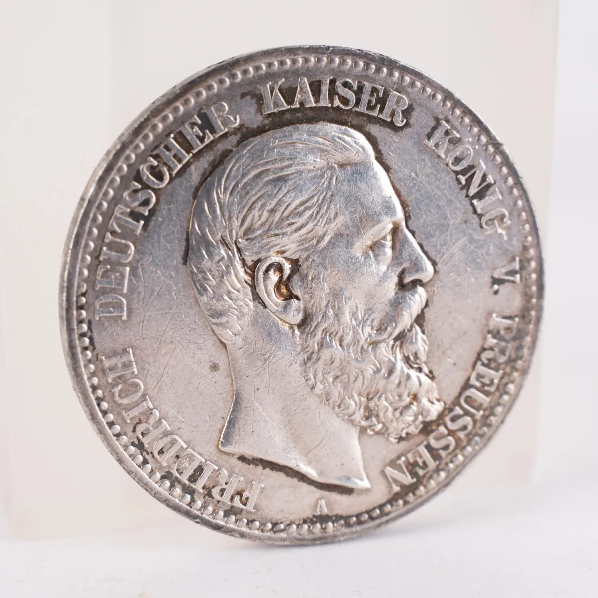 5 Mark - Preussen - 1888 - A - Randschäden! Silber.