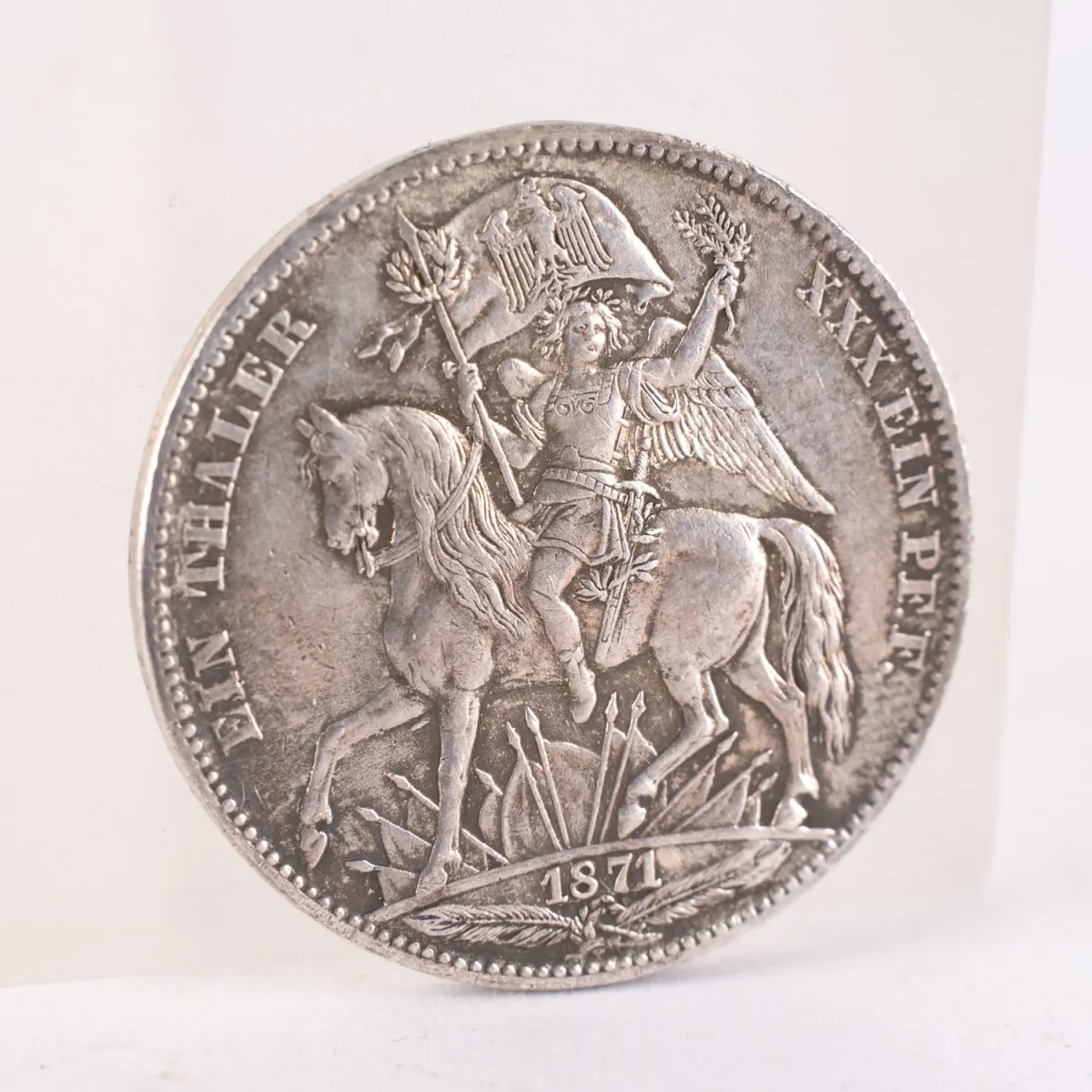 Ein Thaler - XXX Ein Pf. F. / Johann v.G.G. Koenig von Sachsen - 1871 - B - ss/vz