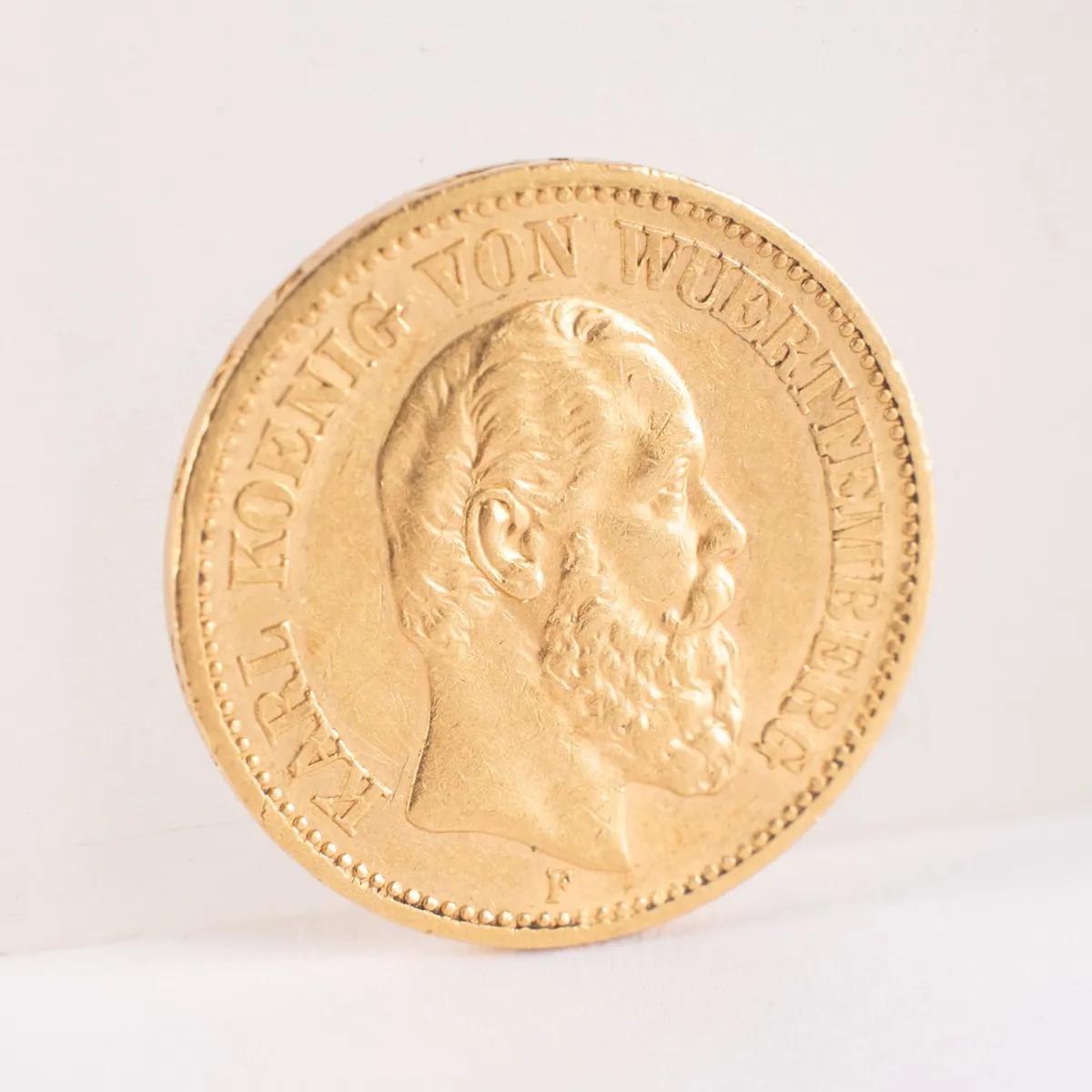 20 Goldmark - Charles Roi de Wurtemberg - 1873 - F - ss/vz.