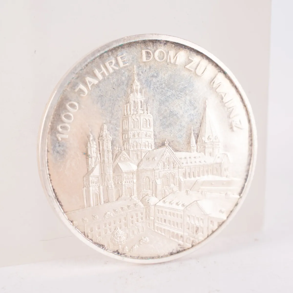 Médaille : DOM ZU MAINZ - 1000/000 argent fin, env. 15g, TB/TTB.