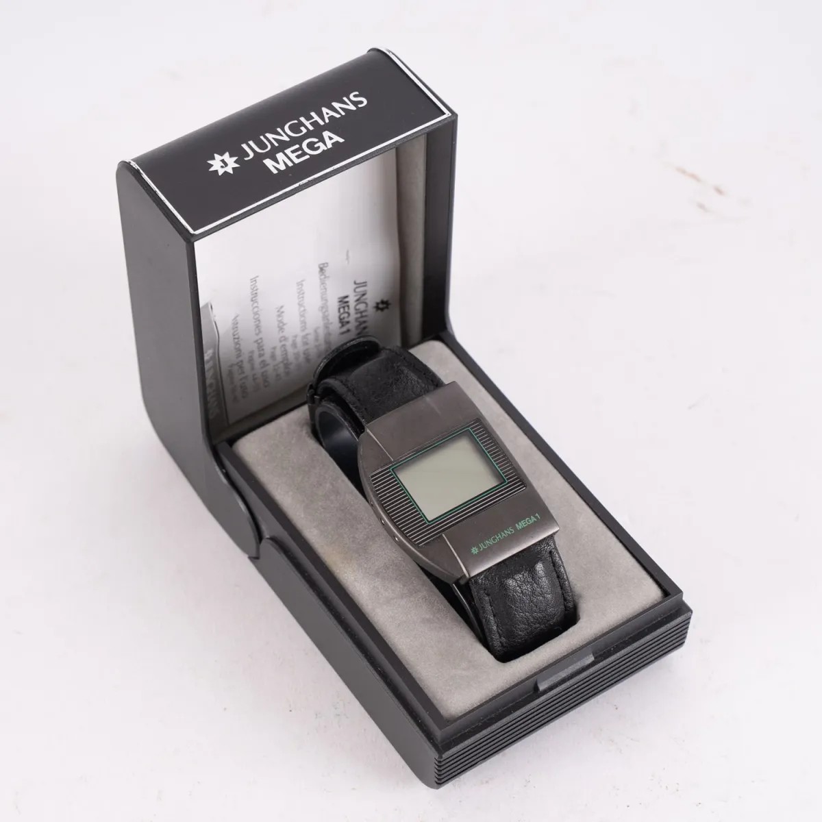JUNGHANS - MEGA 1 - Men's wristwatch in original box with instructions, untested, from private collection.
