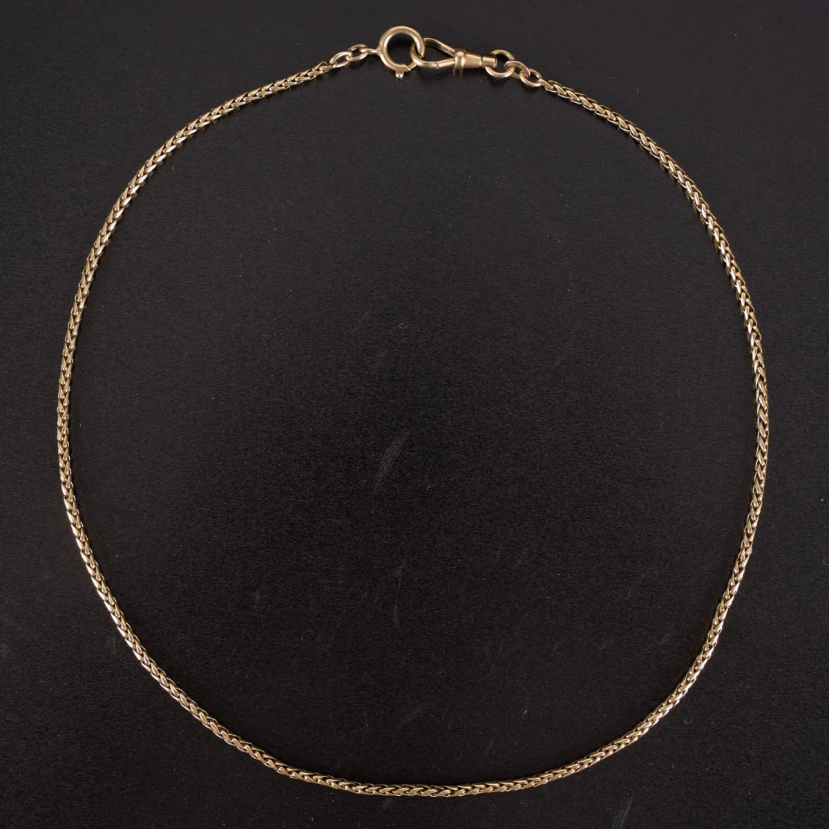 Uhrenkette / Gliederuhrenkette, 14k Gelbgold, Länge ca. 44,5 cm, ca. 12,5g, sehr schöner getragener Erhalt.