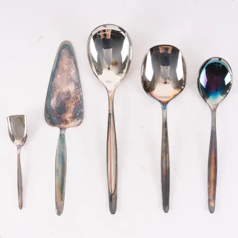 Service à découper 5 pièces, argent sterling 925 WMF, forme très sobre