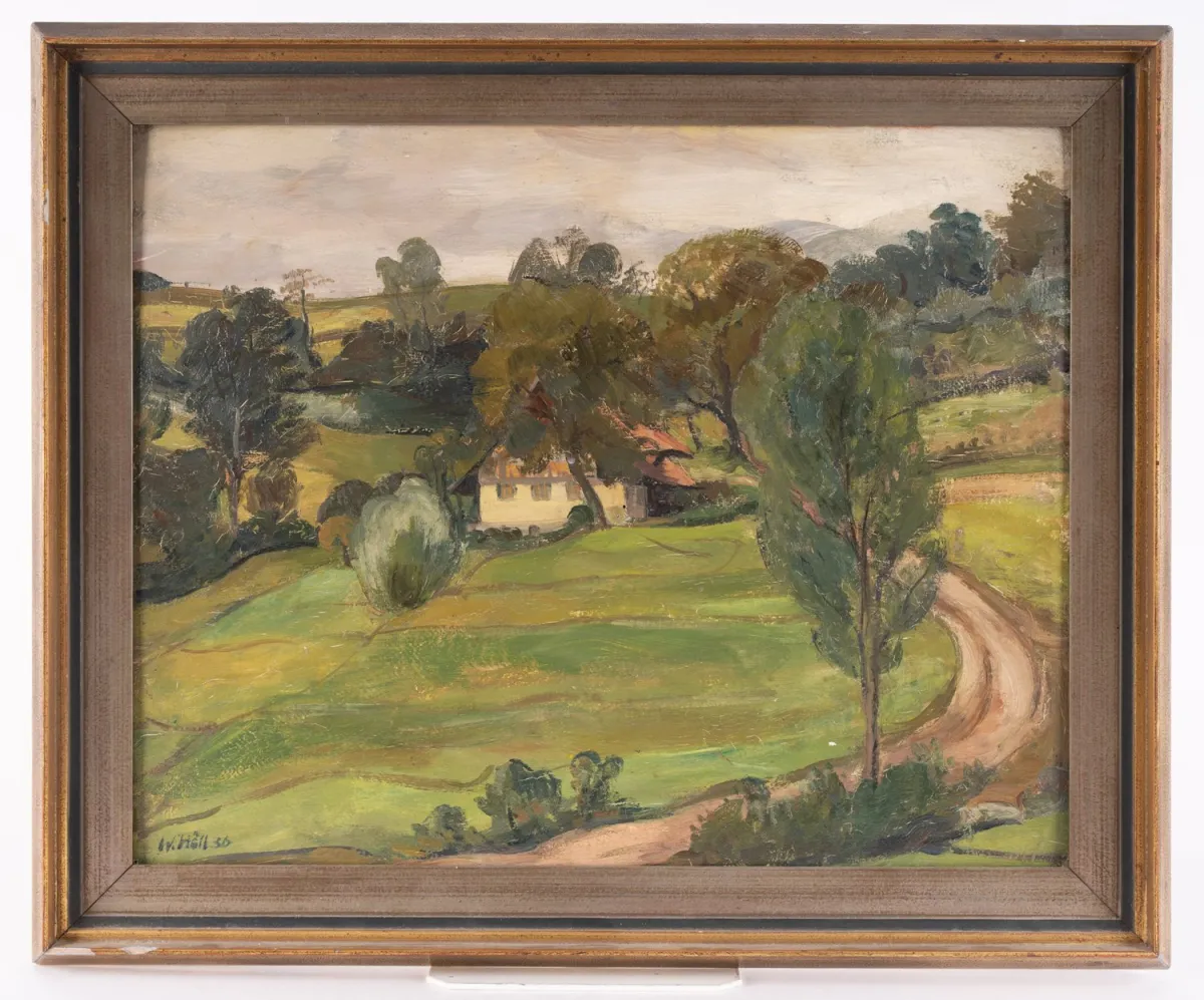 Summer Untermünstertal - painting, oil on panel, approx. 40 x 50 cm, signed and dated lower left W.Höll (19)36