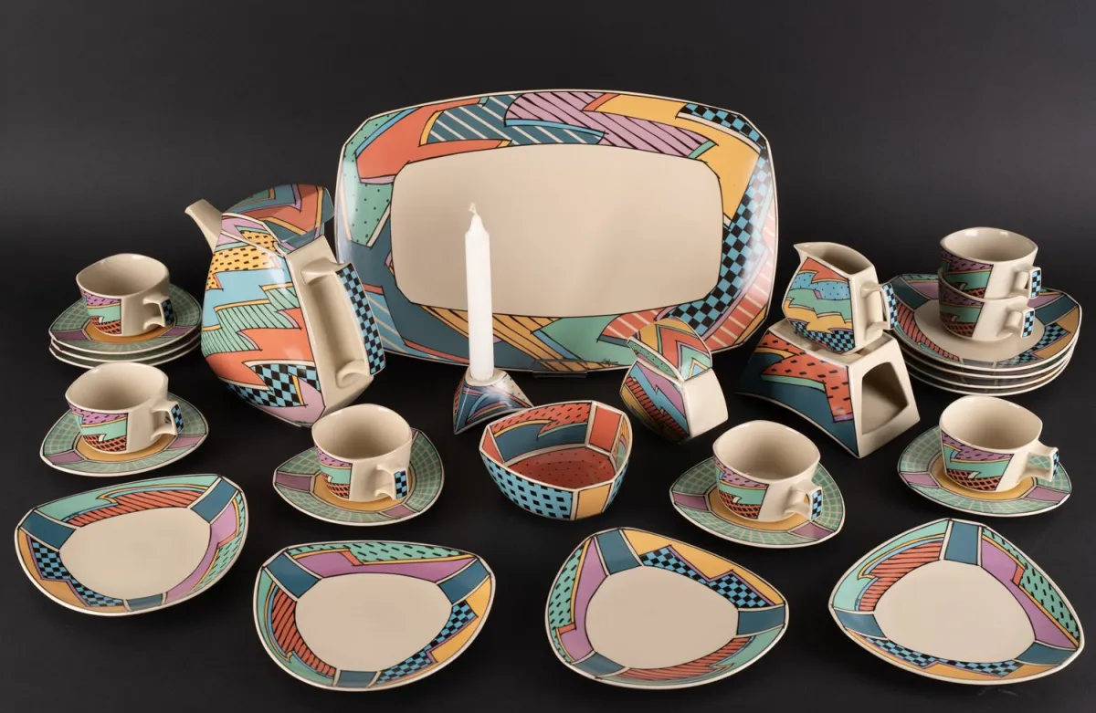 29-piece leftover Flash One service, for at least 5 people, consisting of: coffee pot, milk, sugar, warmer, cups…