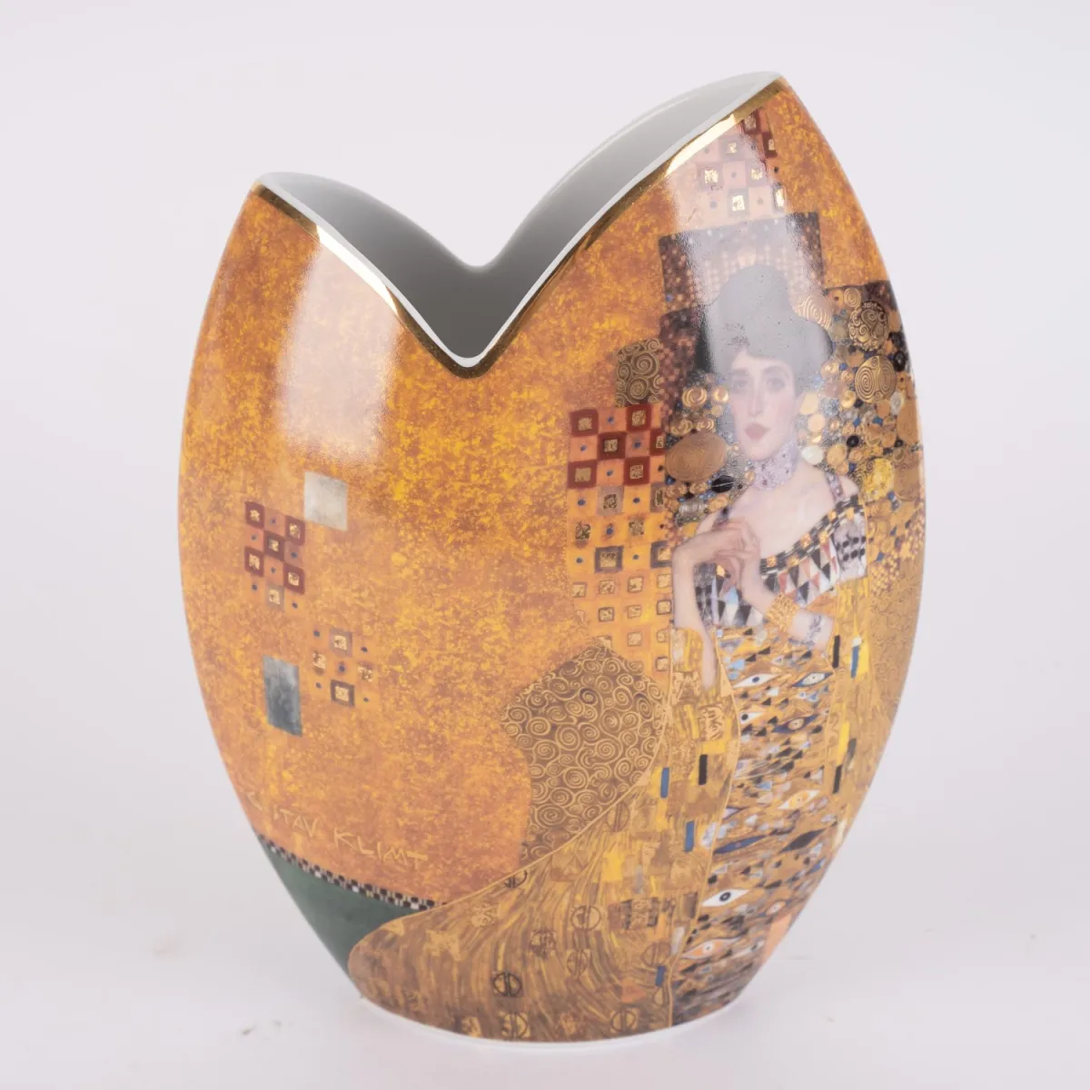 ARTIS ORBIS, Künstlervase, limitierte Auflage, Nr. 1128 von 3000 Exemplaren, Goebel-Weißporzellan, beidseitiger Gustav K…