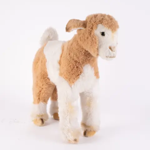 STEIFF - ANIMAL DE STUDIO chevreau, hauteur env. 54 cm ! Oreille avec bouton et étiquette, très bon état, issu d'une dissolution de collection.