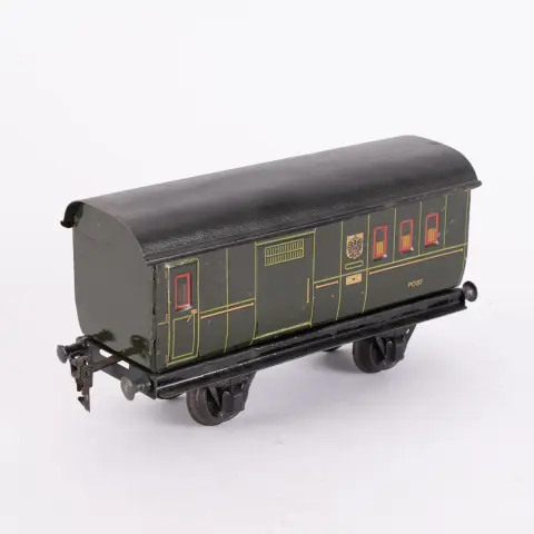 Wagon POST, Märklin, échelle 1 / échelle G, joué / non testé, bel état.
