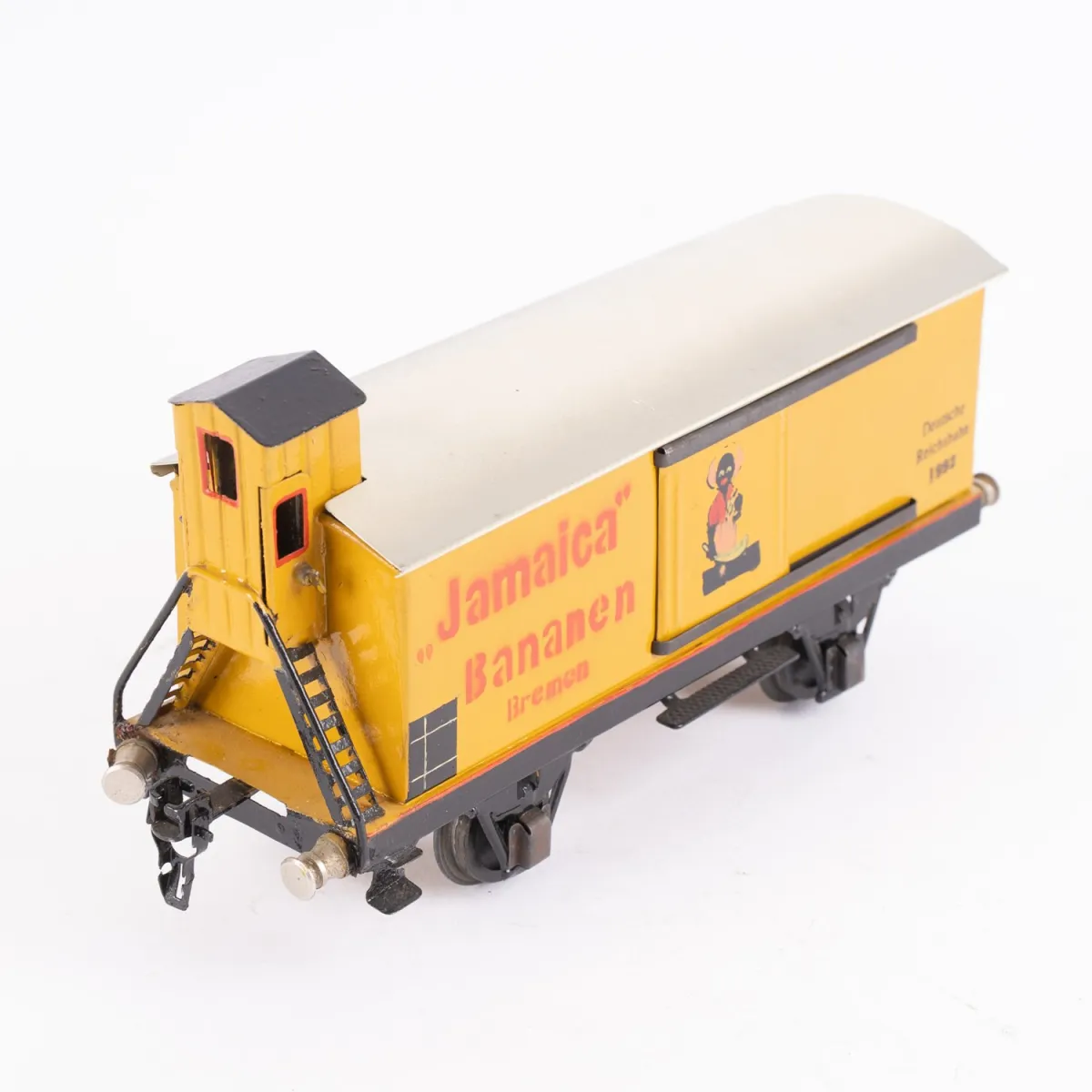 JAMAICA - Bananen - Güterwaggon, der Deutschen Reichsbahn, Märklin, Spur 1 / Spur G, Schiebetüren, bespielt / ungeprüft.…