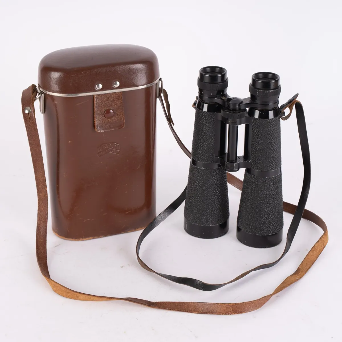 Dialyt 8 x 56 binoculars, Hensoldt / Wetzlar, clear optics, leather case, carrying strap, beautiful well-kept condition.