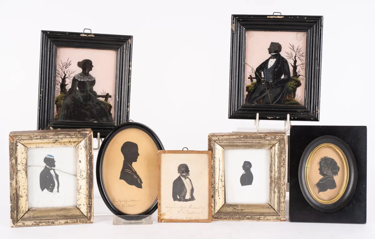 Collection de 7 miniatures diverses, réalisées dans différentes techniques, principalement 19e siècle, différentes…
