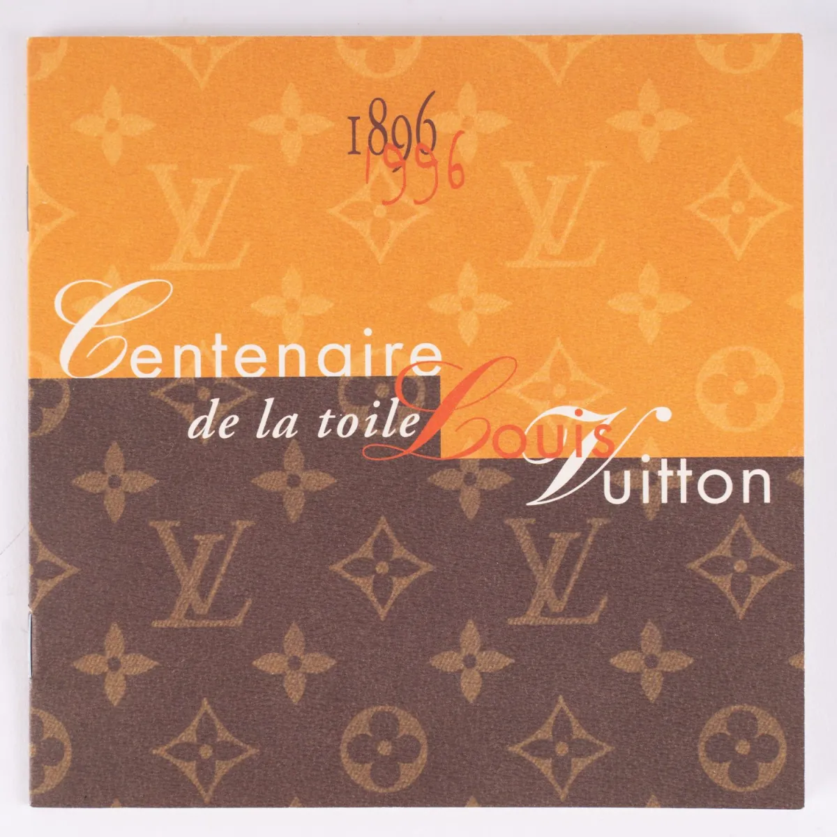 1896 - 1996 Centenaire de la toile Louis Vuitton Heftchen mit 8 Louis Vuitton Brief -Marken. Außenformat ca. 14 x 14 cm,…