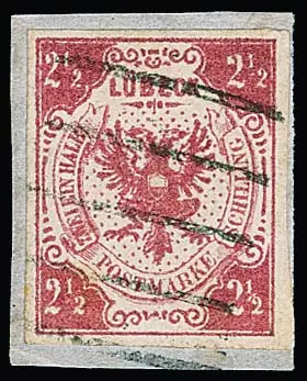 2 1/2 Sch. lilas-rose, très larges marges, sur fragment de lettre de cabinet avec cachet à barres, petite fente marginale dans la marge extérieure. Mi. 1200,-