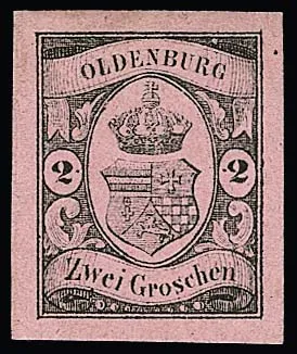 2 Gr. noir/rose, pièce de luxe aux marges exceptionnellement larges, non oblitérée avec gomme originale complète, un exemplaire exceptionnel dans cette qualité, sign. Brettl et attestation Stegmüller