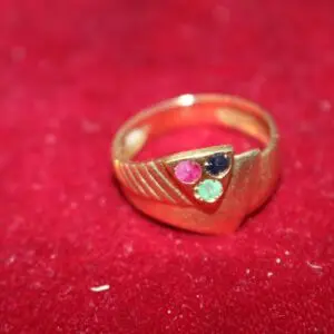 Bague or 585, taille 57, env. 4 grammes