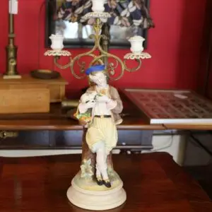 Bougeoir 3 branches, 19e siècle, H 46cm