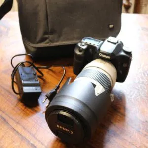 Canon EOS 50D Spiegelreflex Camera mit großen Canon Objektiv 70-200mm, Ladegerät und Tasche