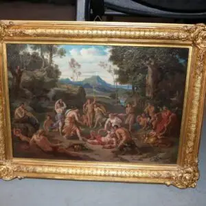 Huile sur toile vers 1860, signée, L 59cm x H 49cm