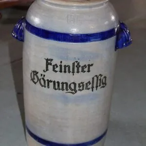 Large blue/grey vinegar pot around 1880, 15 litres, top condition
