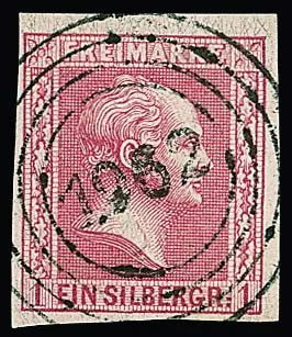 "1962" (Schweinitz) net et centré sur pièce magnifique 1 Sgr. rose (sous-impression légèrement ressortie au bord), certificat Jäschke-L.