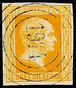 "1974" (Dillingen), rare NS de la Sarre clairement centré sur pièce de cabinet 3 Sgr.
