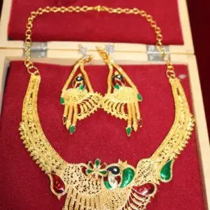 Bijoux fantaisie, collier avec boucles d'oreilles