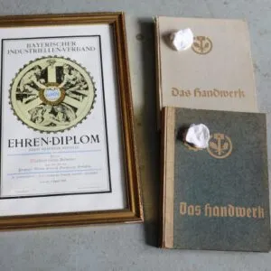 Diplôme avec 2 livres, Das Handwerk