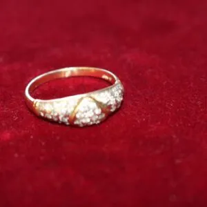 Damesring 585 goud, ringmaat 64, ca. 3,6 gram