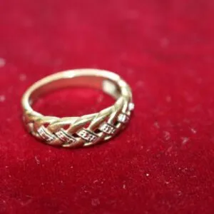 Bague femme or 333, taille 55, env. 2,6 grammes