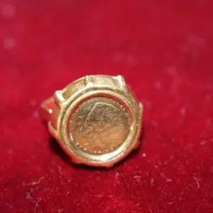 Bague avec pièce d'or, or 585, taille 53, env. 3,4 grammes