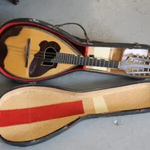 Ancienne mandoline vers 1900 dans étui d'origine
