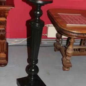 Colonne à fleurs / support à fleurs en bois vers 1880, H 109cm x Ø 27cm