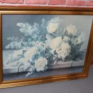 Peinture à l'huile nature morte, L 91 cm x H 72 cm
