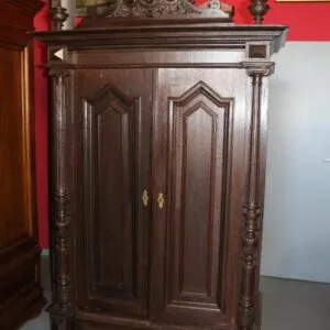 Beautiful Silesian linen cupboard around 1870, good condition, W 24cm x D 64cm x H 212cm