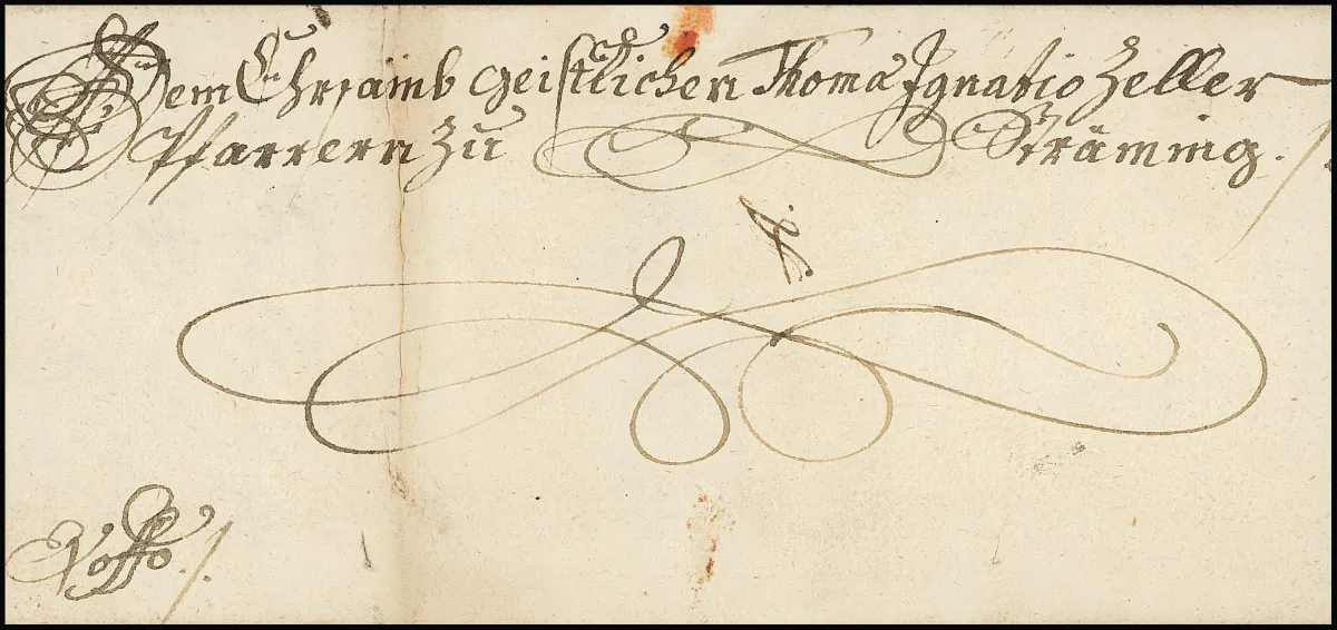 Вена, 1710, императорское письмо с бланком императора Франца Иосифа I и подписями священнику в Штрэминг