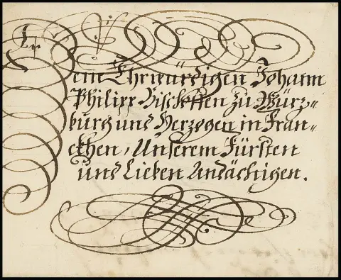 Wien, 1721, Kaiserbrief mit Inhalt, Briefkopf und eigenhändiger Unterschrift von Kaiser Carl VI., an den Bischof Johann Philip zu Würzburg, Herzog von Franken