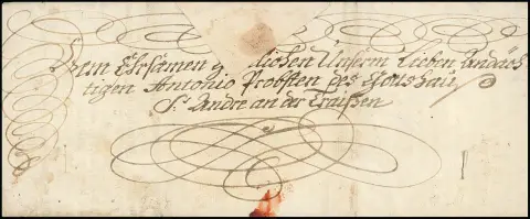 Wien, 1734, dekorativer Kaiserbrief mit Briefkopf und gedrucktem Inhalt sowie eigenhändiger Unterschrift von Kaiser Carl VI., rs. großes Papiersiegel