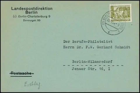 70 Pfg. "Jagdschloß Grunewald" auf sauberem Orts-FDC, eine der FDC-Seltenheiten dieses Gebietes, Mi. 1.700,-