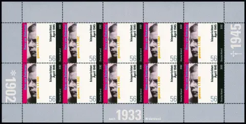 56 C. Dohnanyi, der Probedruck im seltenen vollständigen postfrischen Kleinbogen, Mi. 3000,-
