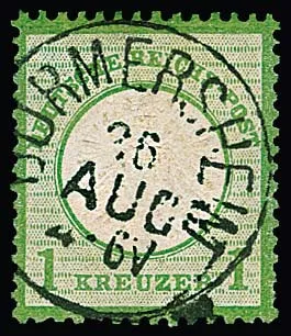 "Durmersheim", centered redirected K1 on 1 Kr. large breast shield