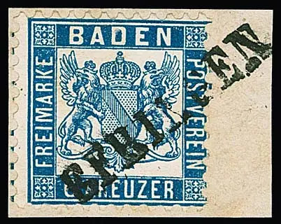 "Efringen", L1 voll auf Kabinettbriefstück 6 Kr. preußischblau