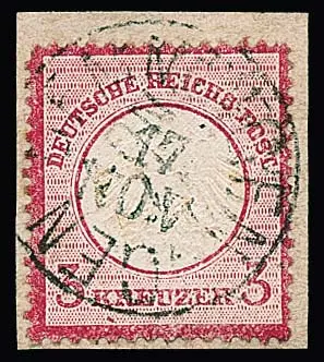 "Gemmingen", nachverw. K1, seltener später Postort, auf Prachtbriefstück 3 Kr. kl. Brustschild